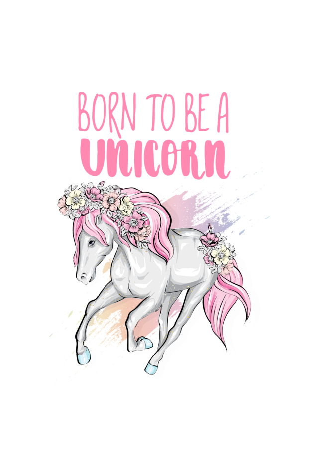 Crop Top - Born To Be A Unicorn