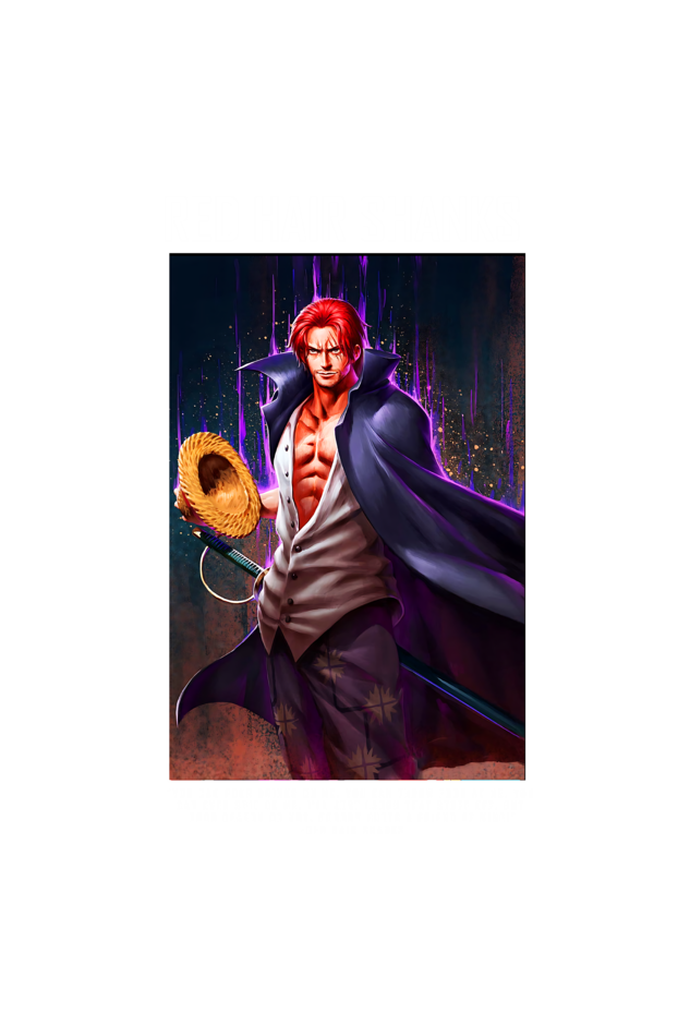 Terry Oversized T-shirt - One Piece RED HAIR SHANKS