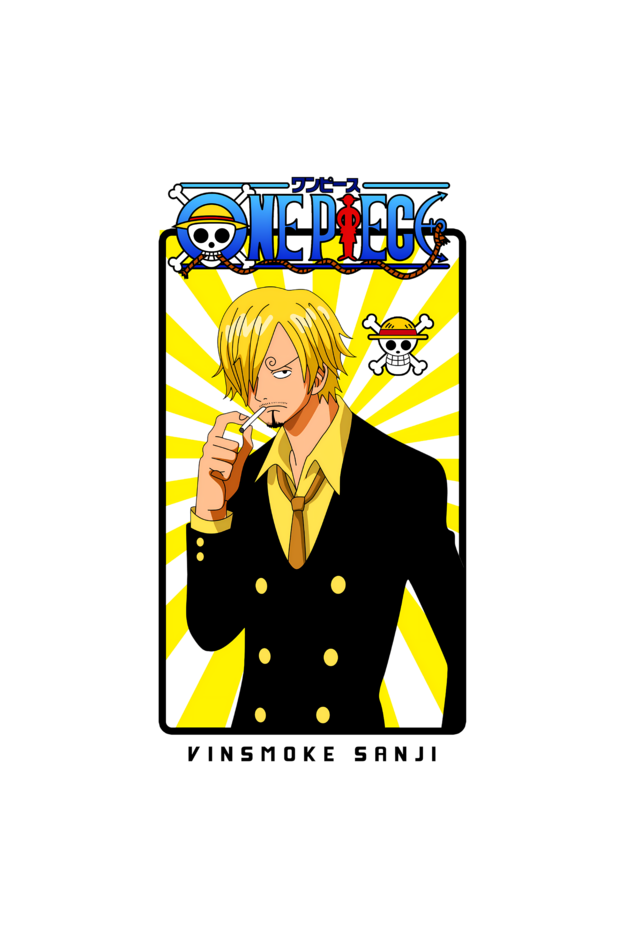 Terry Oversized T-shirt - One Piece SANJI 02 (FRONT)