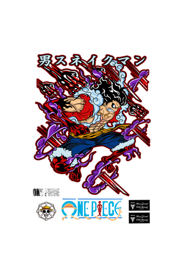 Terry Oversized T-shirt - One Piece 4. LUFFY 03(FRONT)