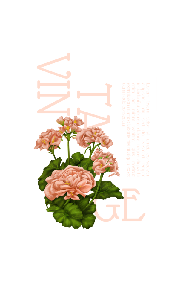 Crop Top - Pink Black Illustrative Typographic Vintage Floral