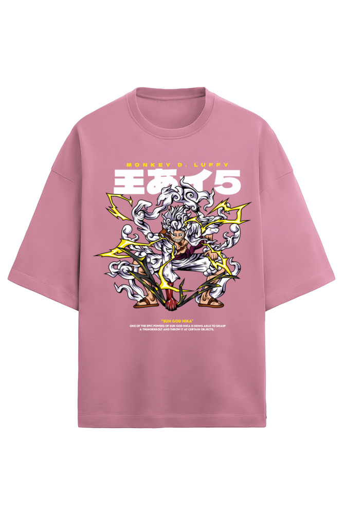Terry Oversized T-shirt - One Piece- Luffy Gear5