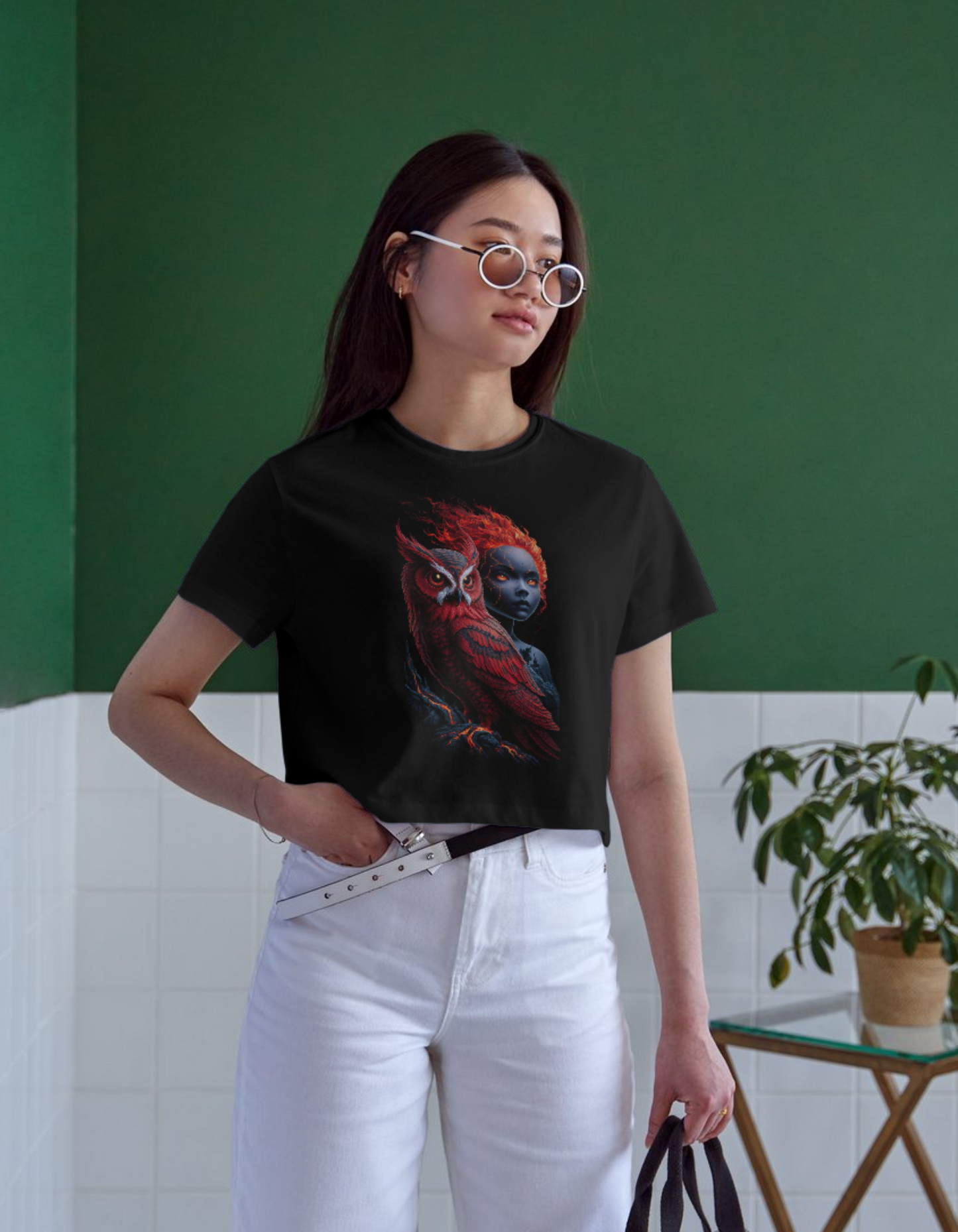 Crop Top - Owl Girl