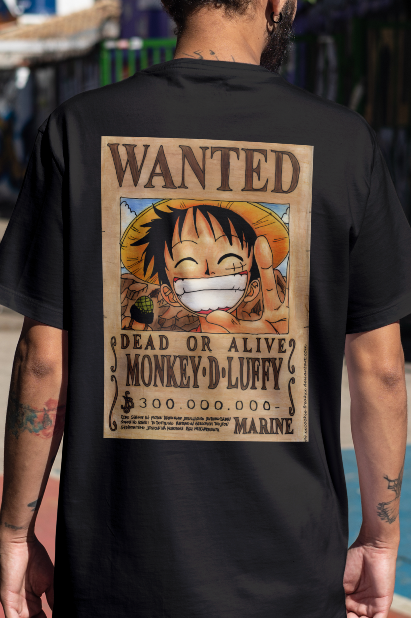 Terry Oversized T-shirt - One Piece MONKEY D LUFFY 02