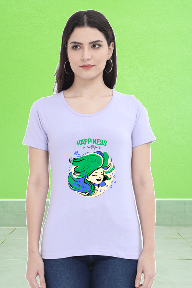 Regular T-Shirt - green and blue hair