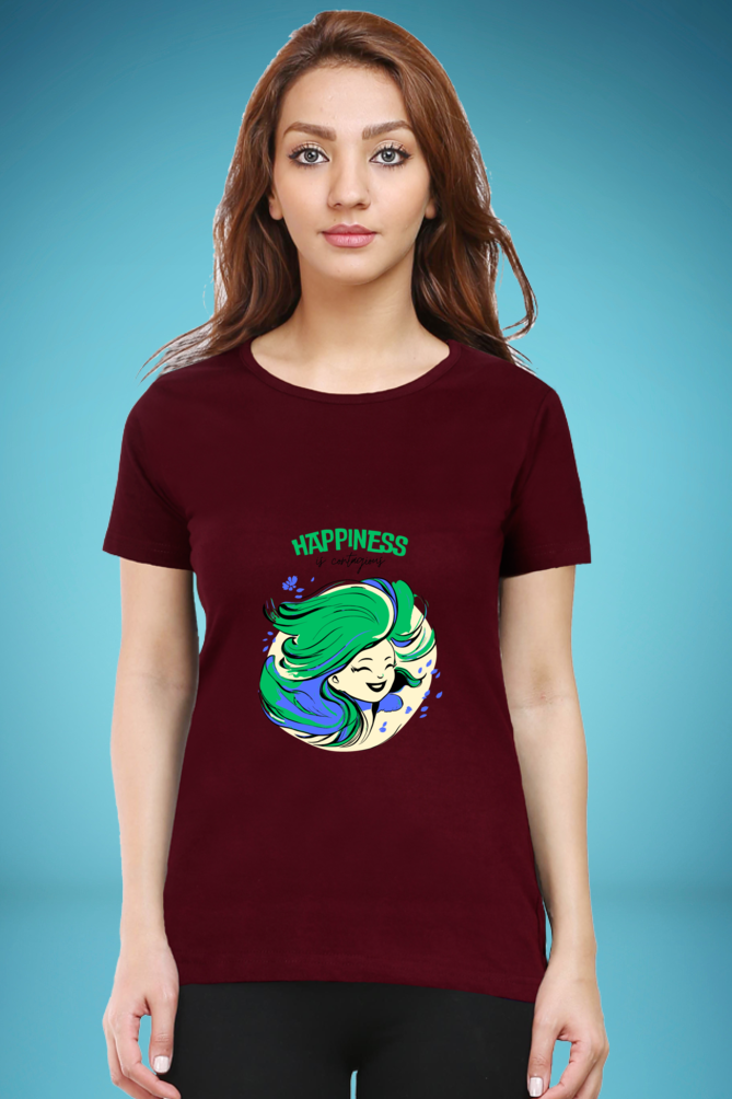 Regular T-Shirt - green and blue hair