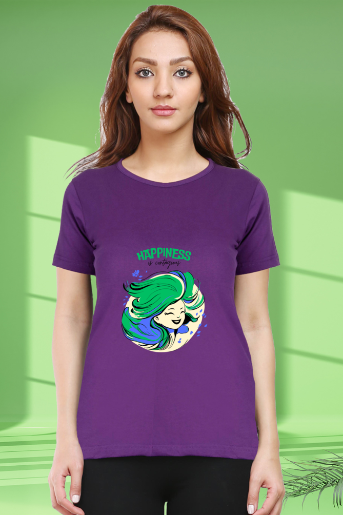 Regular T-Shirt - green and blue hair