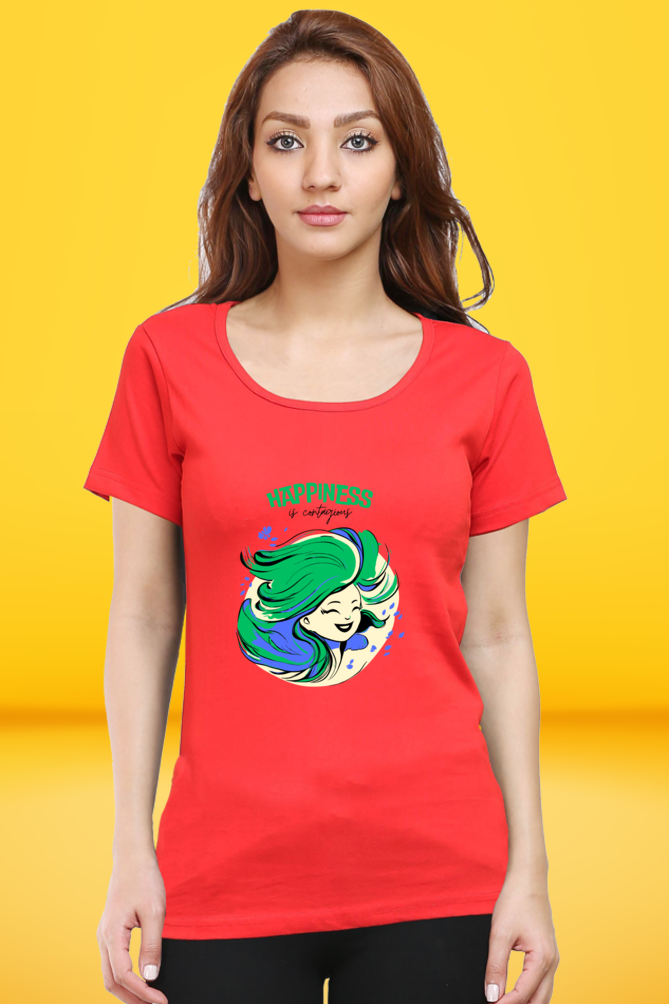 Regular T-Shirt - green and blue hair