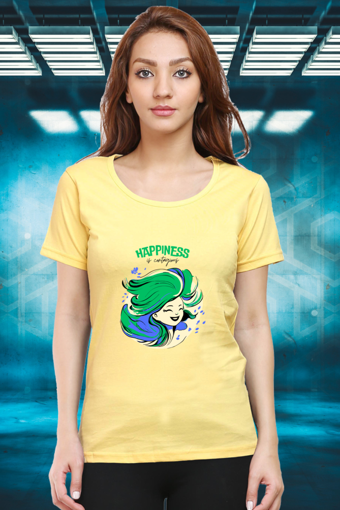 Regular T-Shirt - green and blue hair