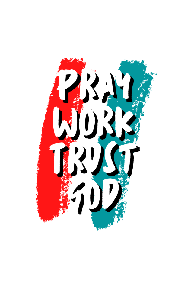 Premium T-Shirt - pray work trust god