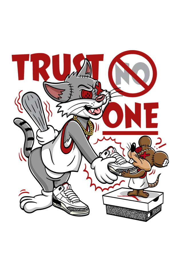 Regular T-Shirt - TRUST NO ONE (LIGHT PINK)