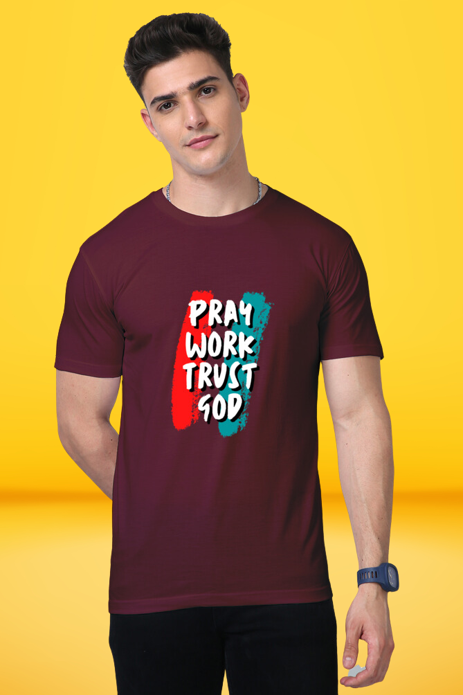 Premium T-Shirt - pray work trust god