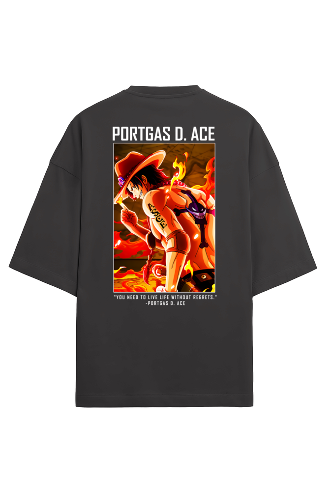 Terry Oversized T-shirt - One Piece PORTGAS D ACE