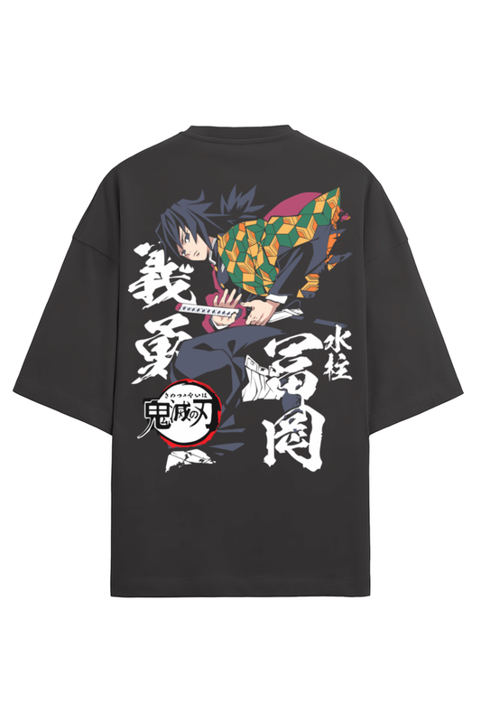 Terry Oversized T-shirt - One Piece - DEMON SLAYER-21 (BACK)