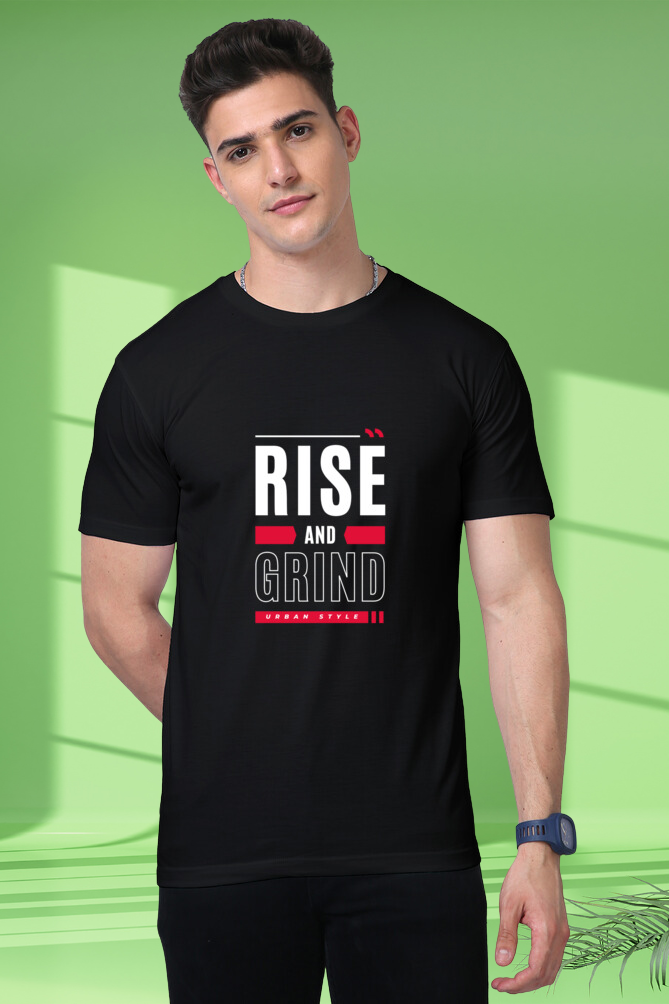 Premium T-Shirt - rise and grind-red