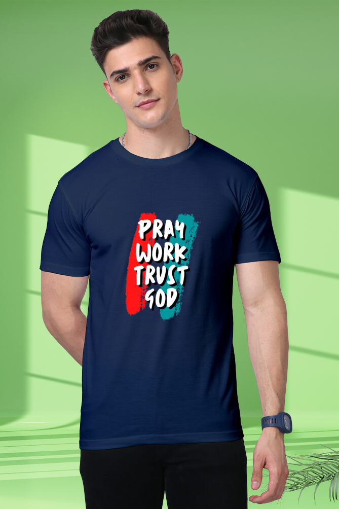 Premium T-Shirt - pray work trust god