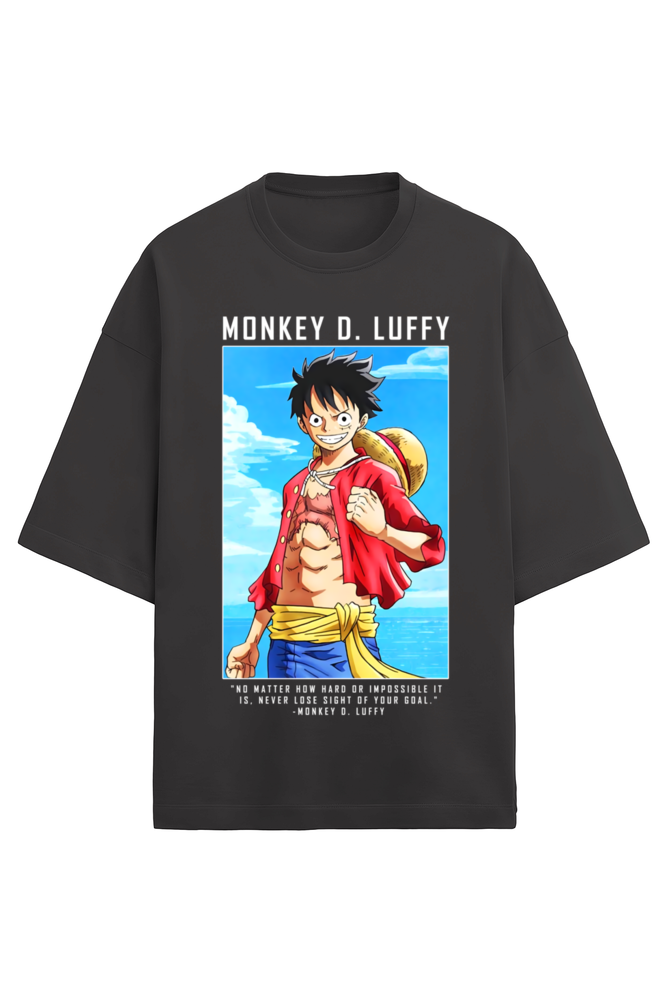 Terry Oversized T-shirt - One Piece MONKEY D LUFFY 01