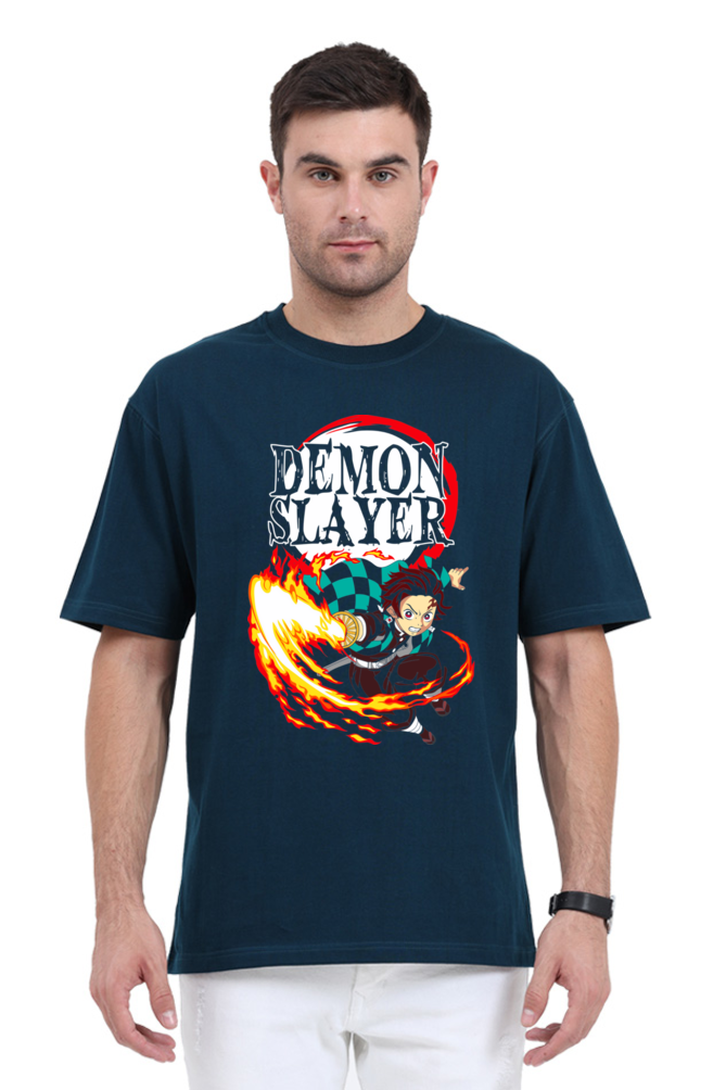 Regular Oversized T-shirt - One Piece DEMON SLAYER-06