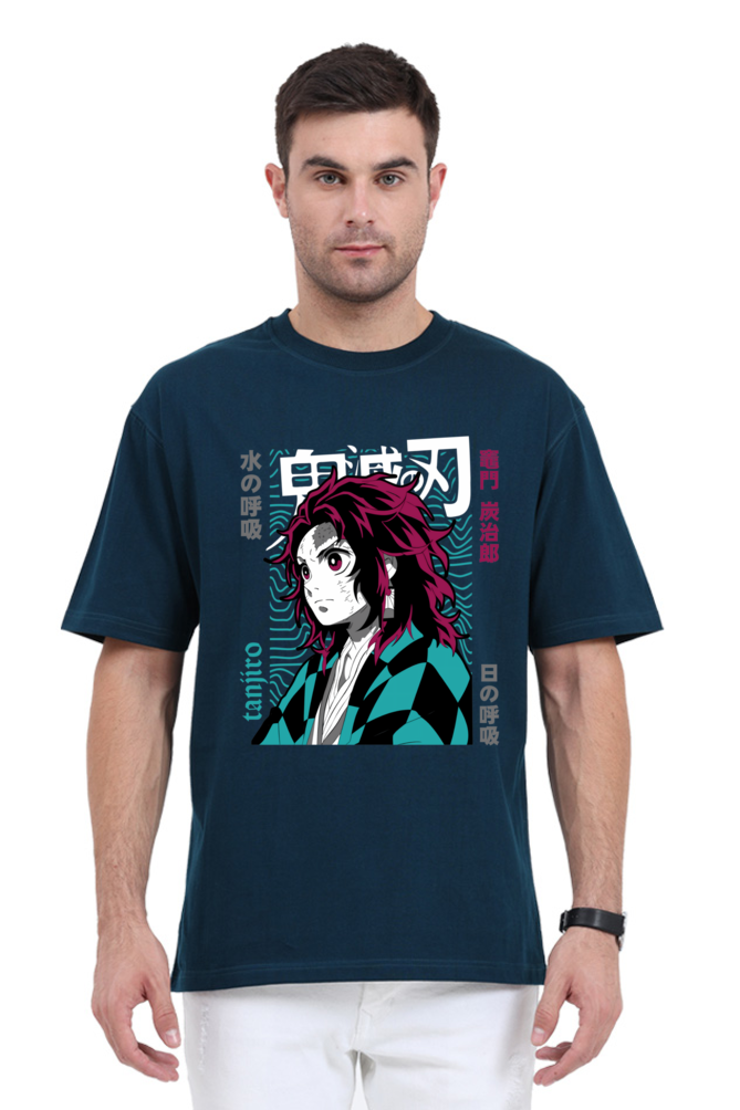 Regular Oversized T-shirt - One Piece DEMON SLAYER-01