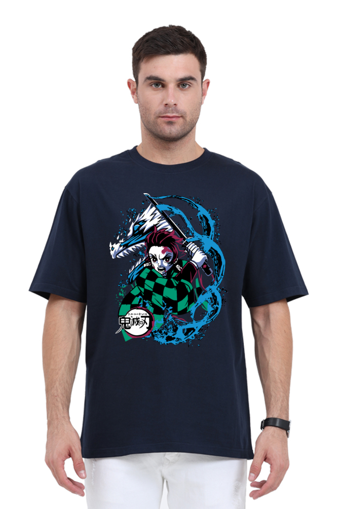 Regular Oversized T-shirt - One Piece DEMON SLAYER-20