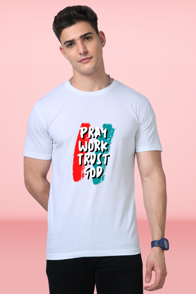 Premium T-Shirt - pray work trust god