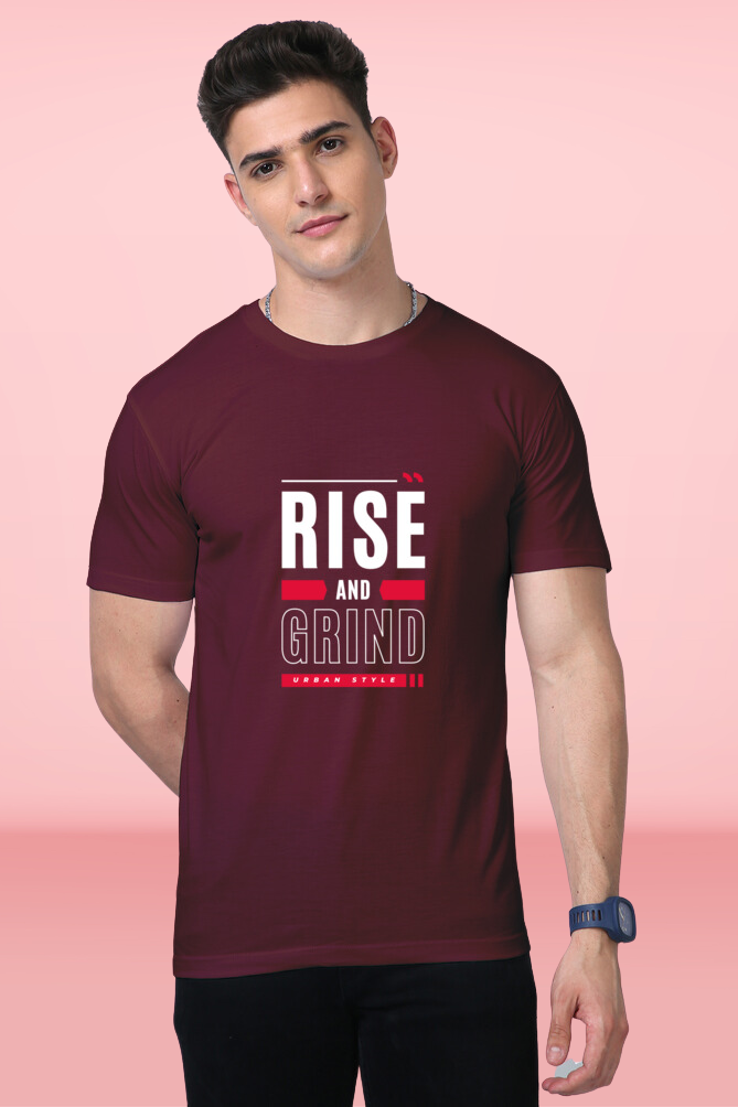 Premium T-Shirt - rise and grind-red