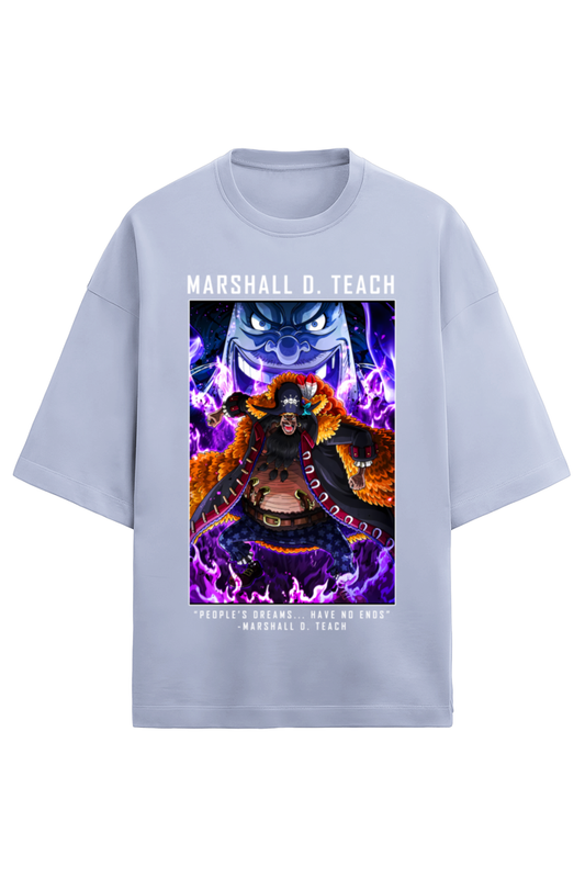 Terry Oversized T-shirt - One Piece MARSHALL D TEACH (FORNT)