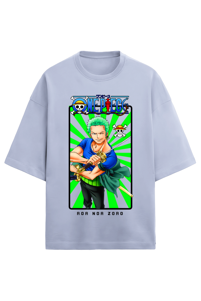 Terry Oversized T-shirt - One Piece ZORO 02 (FRONT)