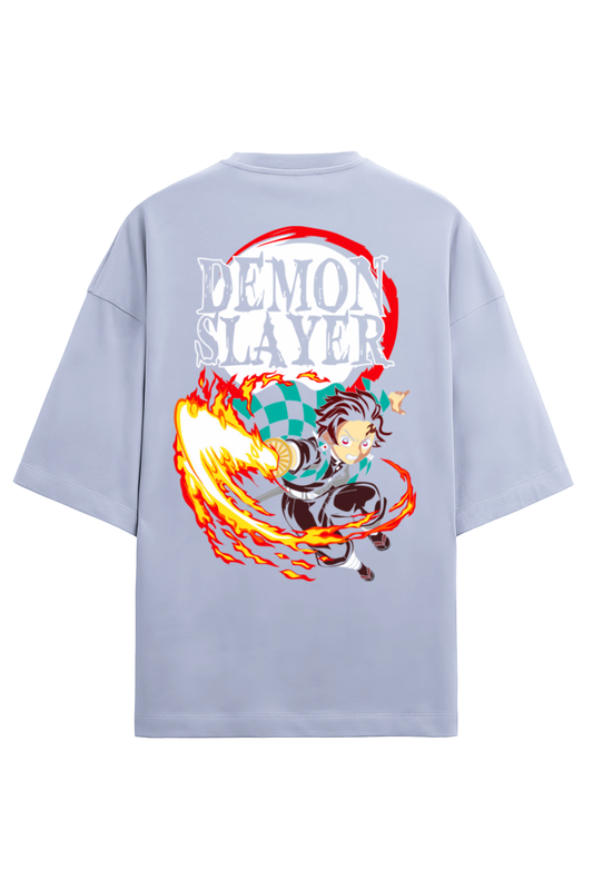 Terry Oversized T-shirt - One Piece - DEMON SLAYER-06 (BACK)