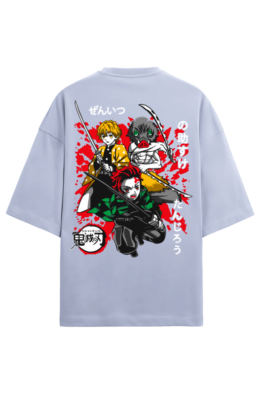 Terry Oversized T-shirt - One Piece - DEMON SLAYER-19 (BACK)