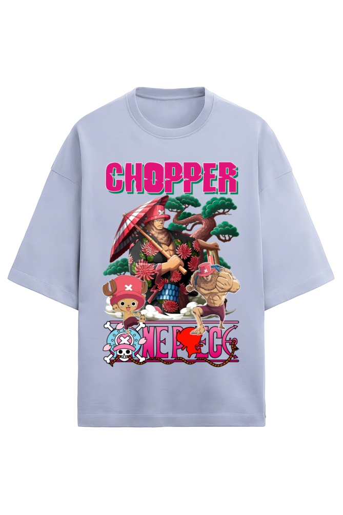 Terry Oversized T-shirt - One Piece CHOPPER (FRONT)