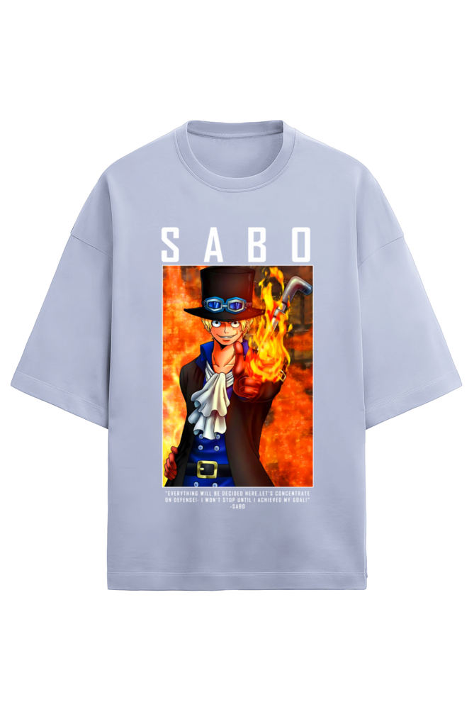 Terry Oversized T-shirt - One Piece SABO 01 (FRONT)