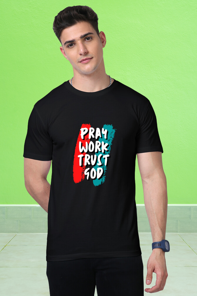 Premium T-Shirt - pray work trust god