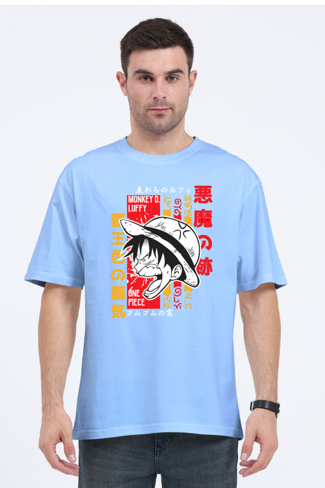 Regular Oversized T-shirt - One Piece - luffy 2