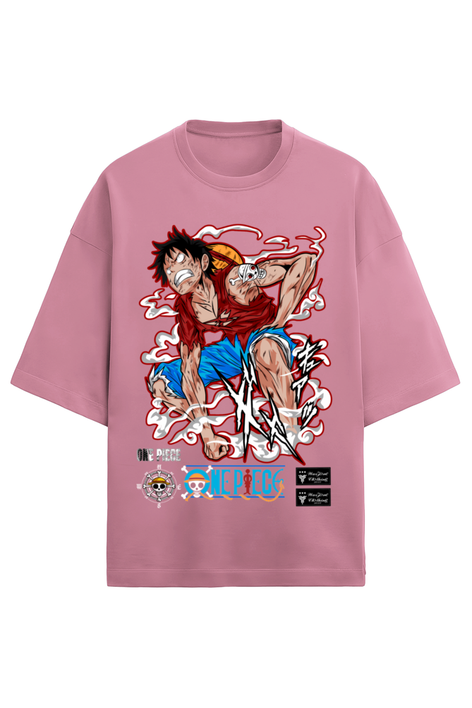 Terry Oversized T-shirt - One Piece 3. LUFFY 02 (FRONT)