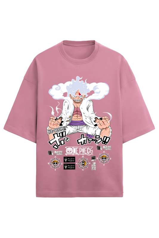 Terry Oversized T-shirt - One Piece KA BOOM 01 (FRONT)