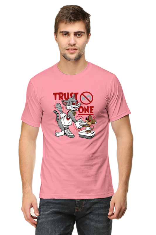 Regular T-Shirt - TRUST NO ONE (FLAMINGO)