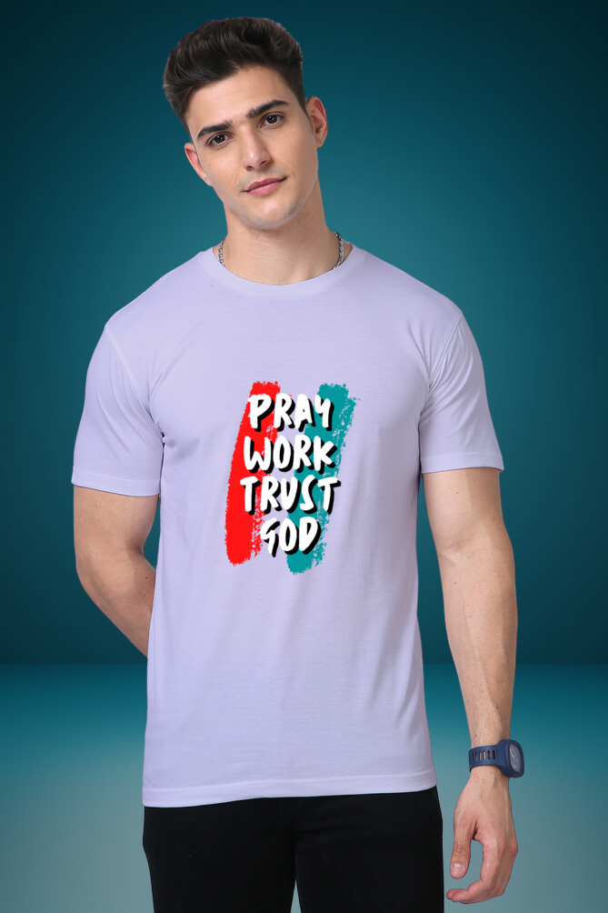 Premium T-Shirt - pray work trust god