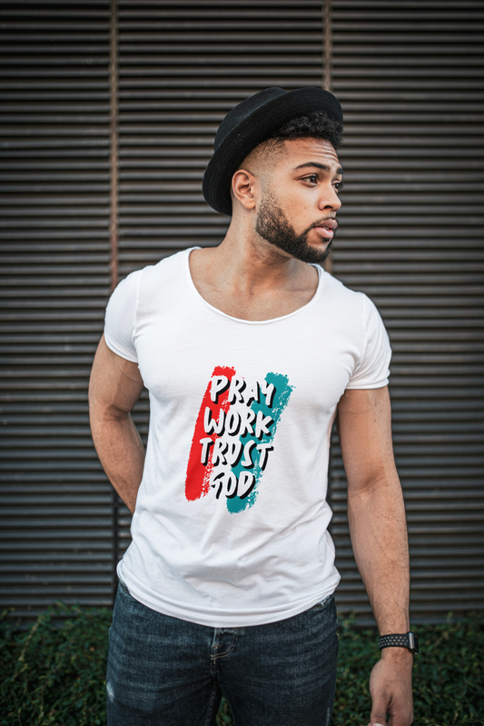 Premium T-Shirt - pray work trust god