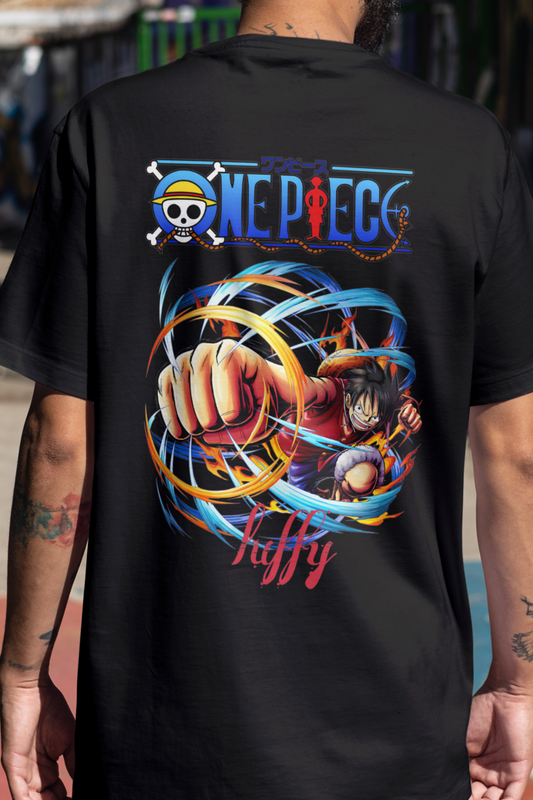 Terry Oversized T-shirt - One Piece LUFFY