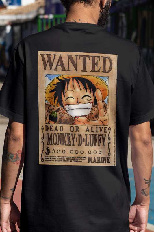 Terry Oversized T-shirt - One Piece  MONKEY D LUFFY 02