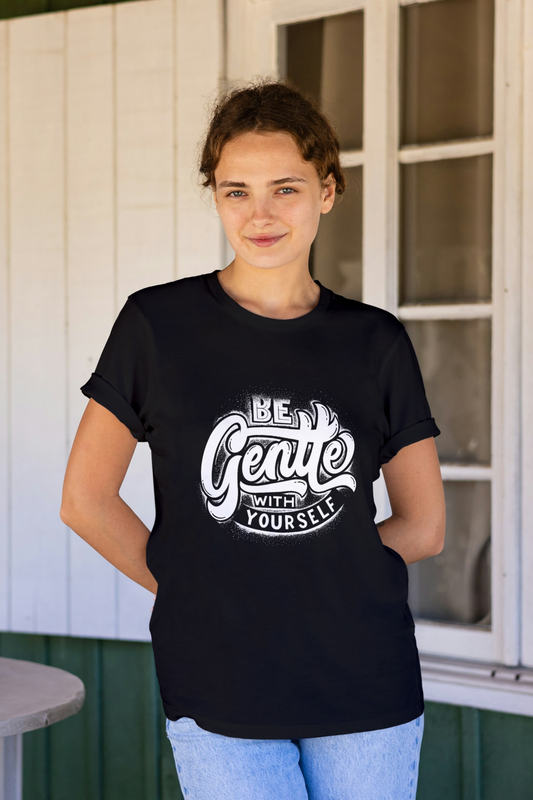 Regular T-Shirt - be gentle with yourself white