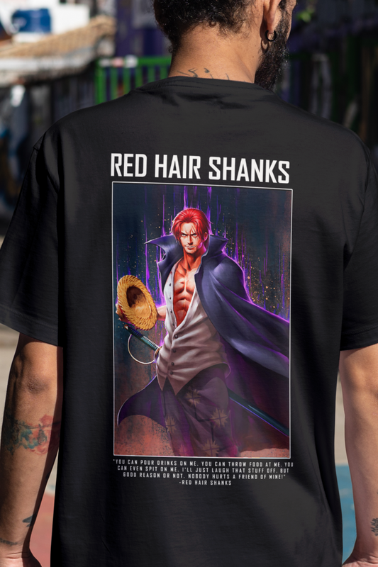 Terry Oversized T-shirt - One Piece RED HAIR SHANKS