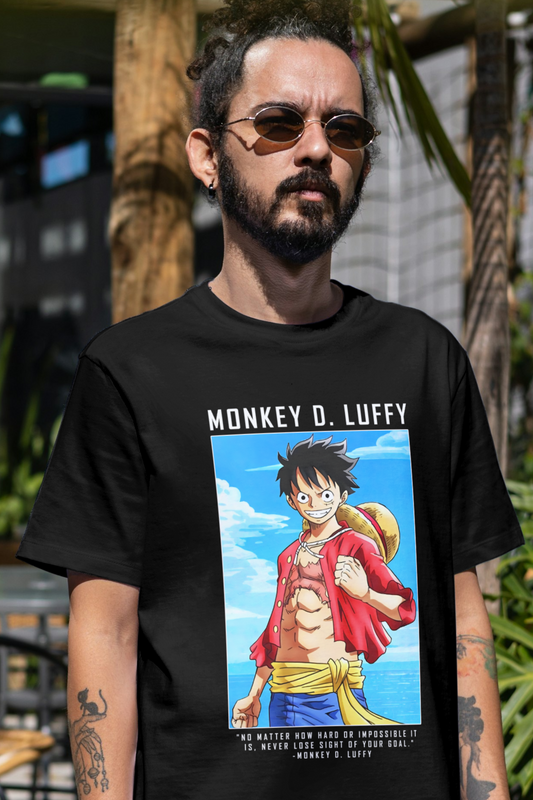 Terry Oversized T-shirt - One Piece MONKEY D LUFFY 01