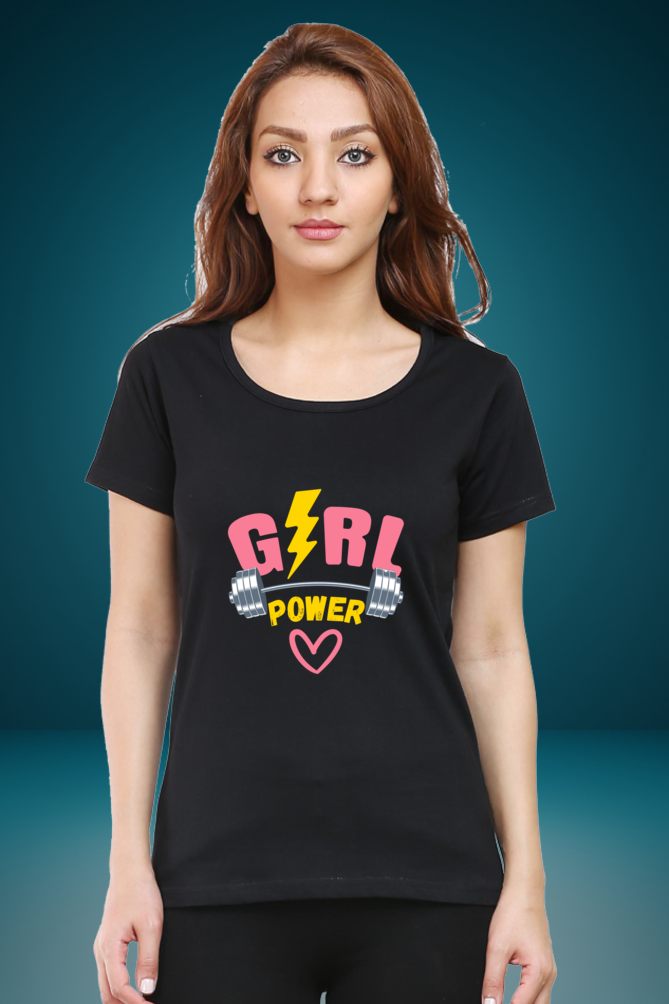 Regular T-Shirt - girls power gym