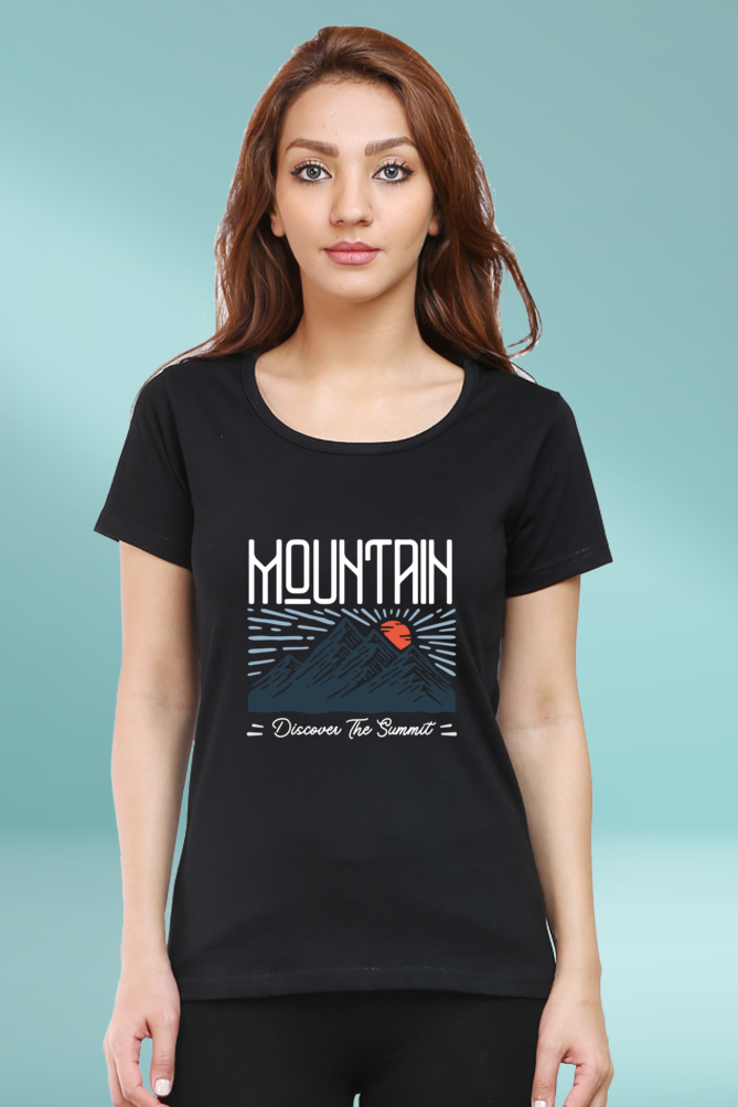 Regular T-Shirt - mountain discover the summit