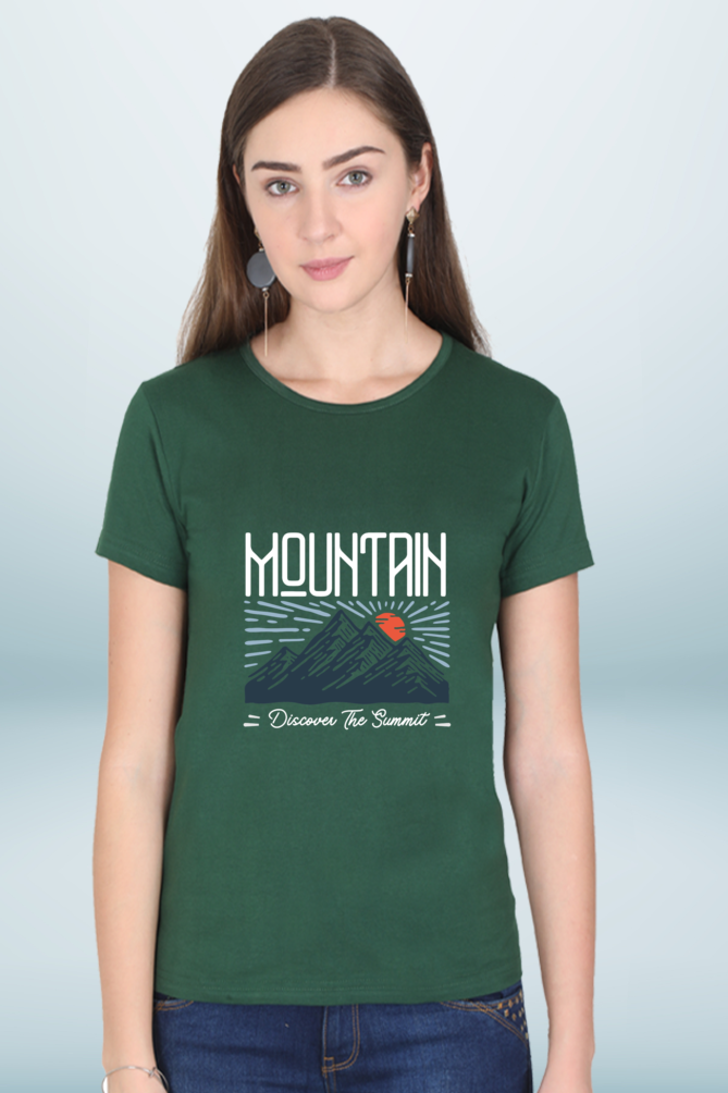 Regular T-Shirt - mountain discover the summit