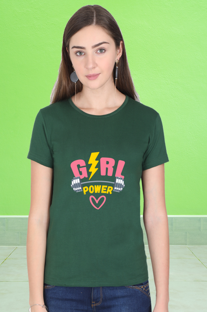 Regular T-Shirt - girls power gym