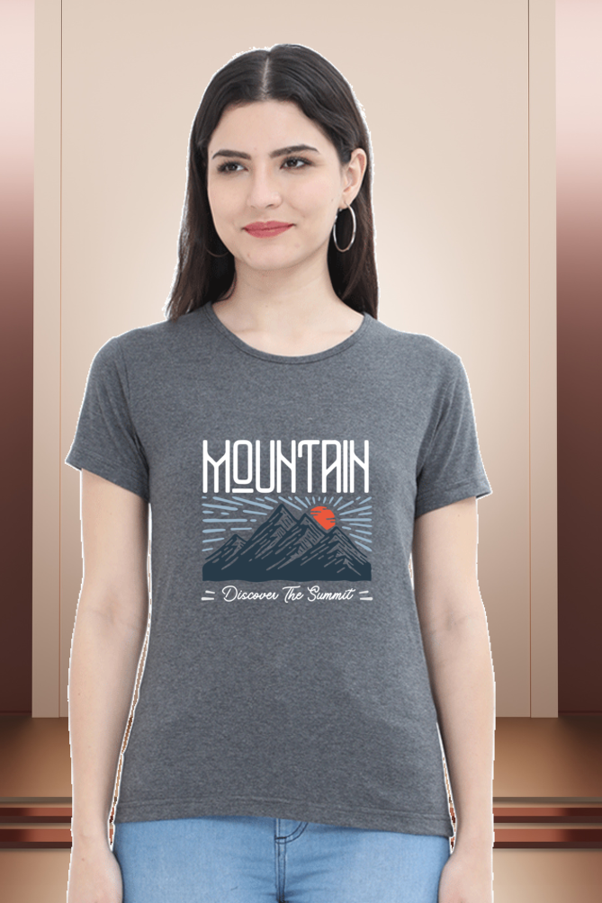 Regular T-Shirt - mountain discover the summit