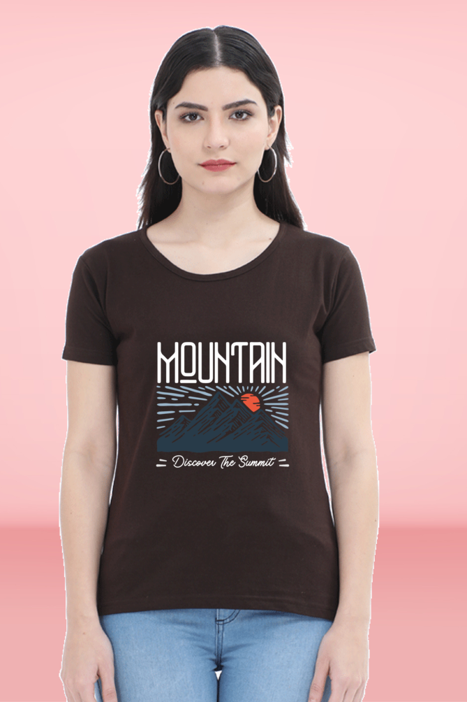 Regular T-Shirt - mountain discover the summit